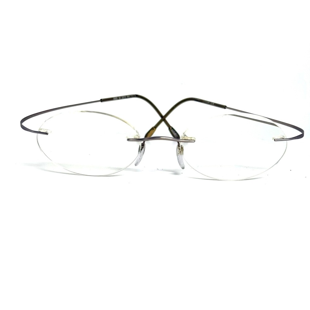 Silhouette Titan Rimless Eyeglasses 6685 40 6073 49 17 140 Brown Titanium